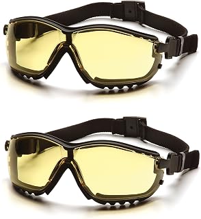 Pyramex V2G Safety Glasses (Amber Anti-Fog Lens GB1830ST) (2 Pair)