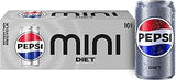 Diet Pepsi Soda, 7.5 Ounce Mini Cans, 10 Pack
