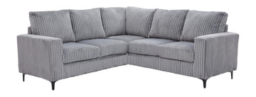 Houston Sectional Gray by Glory Furniture – Polyester, Grey, Model G00325B-SC
