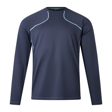 Unisex Corner Long Sleeve Cycling Shirt Obre Blue by Endura – X-Small, Obre Blue, Model UCornerLongSleeveShirt1.0