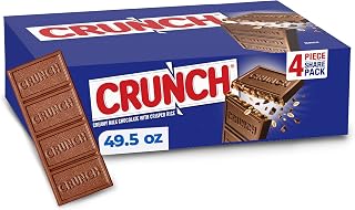 CRUNCH Candy Bar, Creamy Milk Chocolate with Crunchy Crisped Rice, Share Pack, 18 Count, 2.7 oz Each | Share Pack, 18 Count, 2.7 oz Each