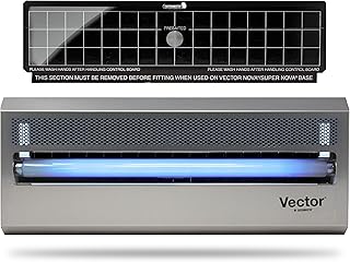 Catchmaster Vector 15 Silver Wall-Mounted UV Fly Light Trap - 800 sq. ft. Catch Zone, Fly Trap for Bar & Food Storage Areas and Retail & Office Spaces, Electric UV Lamp Insect & Mosquito Killer