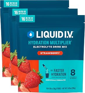 Liquid I.V. Hydration Electrolytes, Strawberry, 48 Count