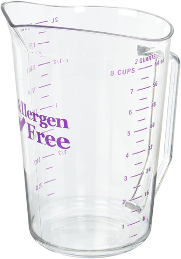 Camwear Measuring Cup (Pack of 1) by Cambro – 2 qt (Pack of 1), 2.0 quarts, Polycarbonate, Clear, Model 200MCCW441