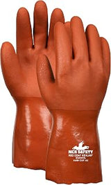 MCR Safety 6620KVXXL 10-Inch RedCoat PVC Double Dipped Seamless Kevlar/Cotton Plaited Liner Gloves with Gauntlet, Red, 2X-Large, 1-Pair