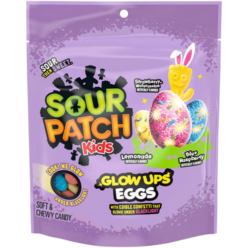 Glow Ups Eggs Soft & Chewy Gummy Easter Candy by Sour Patch Kids – 8.4 Ounce (Pack of 1), Green