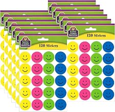 Teacher Created Resources Happy Faces Stickers, 120 Per Pack, 12 Packs