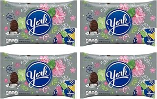 YORK Peppermint Patty Easter Eggs - Gluten Free - Individually Wrapped Limited Edition Egg Shaped Peppermint Patties - 9.6 oz Per Bag - Choose a 4 Pack or 6 Pack (4 Pack)