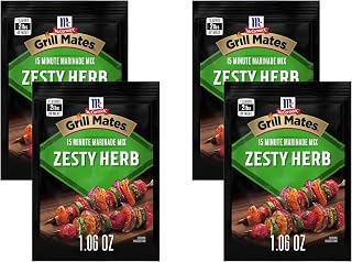 McCormick Grill Mates Zesty Herb Marinade Mix, 1.06 oz (Pack of 4)
