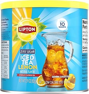 Lipton Diet Iced Tea Mix, Lemon, Makes 10 Quarts (Pack of 6)