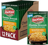 Idahoan Cheddar Broccoli Mashed Potatoes, Naturally Gluten-Free, 100% Real Idaho Potatoes, 4 Servings Per Bag, 4 Ounces (Pack of 12)