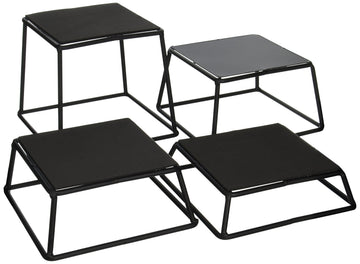 Non-Slip Riser Set (Set of 4) by Tablecraft – Carbon, Gray, Model BKR4