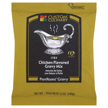 PanRoast Chicken Flavored Gravy Mix by Custom Culinary – 12.0 Ounce (Pack of 8), Pack of 8