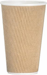 Genuine Joe Rippled Hot Cup, 16oz (Pack of 500)