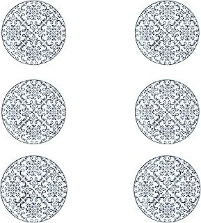 10 Strawberry Street Mediterranean Blue Salad Plates, Set of 6