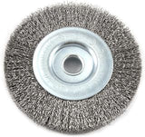 Forney 72744 Wire Wheel Brush, Fine Crimped with 1/2-Inch Arbor, 4-Inch-by-.008-Inch