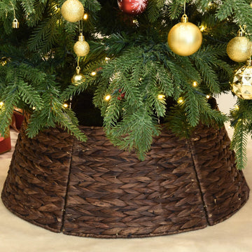 YoleShy Wicker Christmas Tree Collar, 26 Inch Diameter, Brown