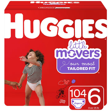 Little Movers Diapers by HUGGIES – Size 6, Rubber, Yellow,blue, Model 10036000495543