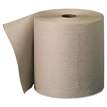 Brown Paper Towels Roll 7-7/8"W x 800'L by Georgia-Pacific – 6 Rolls (800 Sheets each), 40% Recycled Fiber, Paper, Brown, Model 26301