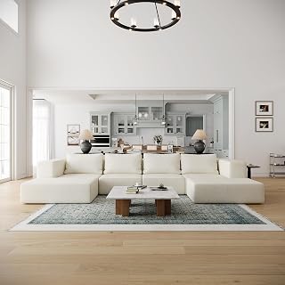 Altas Modular Sectional Sofa, Linen-Like-Cream