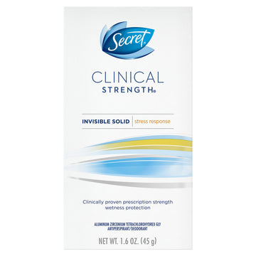 Clinical Strength Invisible Solid Stress Response Antiperspirant/Deodorant by Secret – 1.6 Ounce (Pack of 1)