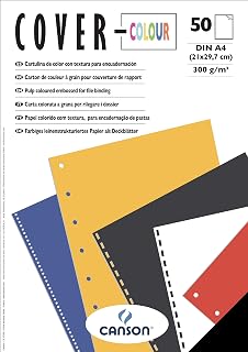 Pack A4 (50 Sheets) Canson Cover Colour 300g Black