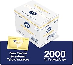 N'Joy Zero Calorie Sweetener | Yellow Sucralose Packets | 2000 Count | Kosher | Gluten Free and Sodium Free