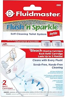 Fluidmaster Flush 'n Sparkle Bleach Toilet Cleaner Refills, 2-Pack