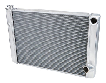 Radiator - 28 in W x 19 in H x 2.25 in D - Dual Pass - Passenger Side Inlet - Passenger Side Outlet - Aluminum - Natural - Each by Allstar Performance – Aluminum, Model ALL30336