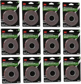 3M Super Strength Molding Tape 3614, 1/2 in x 15 ft, 12 Rolls | Double Sided Automotive Adhesive for Car Trim, Emblems and Badges, Bonds Metal, Plastic, Carbon Fiber