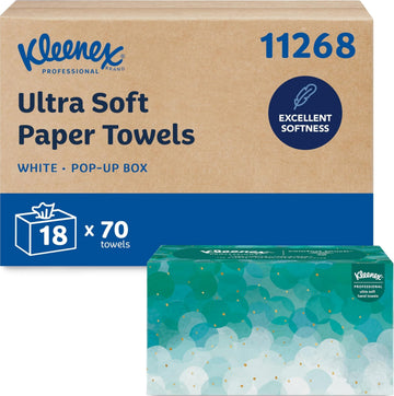 Kleenex Professional Ultra Soft Paper Towels, Bulk, 18 x 70 Sheets (11268)
