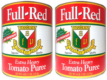 Full Red Extra Heavy Tomato Puree, 102 oz (Pack of 2) by Stanislaus – 6.68 Pound