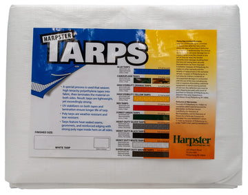 20 Ft. X 30 Ft. Heavy Duty 6 Oz. White Tarp 11-12 Mil Thick by HARPSTER TARPS – Polyethylene (PE), White, Model T2030W