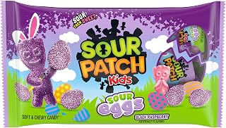 Sour Patch Kids Sour Eggs Soft & Chewy Gummy Easter Candy, 18 Snack Packs | Individually Wrapped Treat Size Bags
