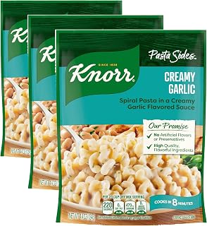 Knorr Pasta Sides Creamy Garlic For Delicious Quick Pasta Side Dishes 4.4 oz (Pack of 3)
