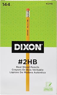 Ticonderoga Dixon Wood-Cased Pencils, #2 HB Soft, Yellow, 144 Ct