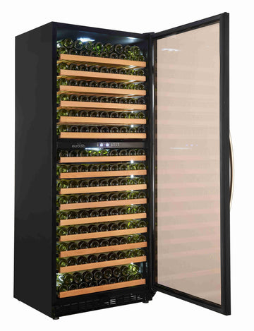 Commercial Wine Cooler by Eurodib – Beech Wood, Black, Model USF328D