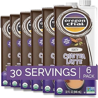 Oregon Chai Dirty Chai Concentrate, 32 Fluid Ounces (Pack of 6)