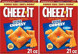 Cheez-It Cheese Crackers, Baked Snack Crackers, Lunch Snacks, Family Size, Extra Cheesy, 21oz Box (1 Box) (Pack of 2)