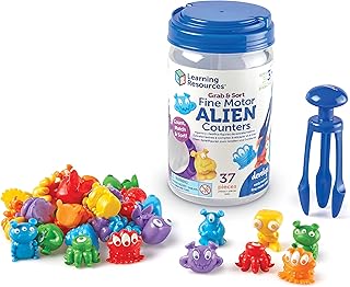Learning Resources Grab & Sort Fine Motor Alien Counters