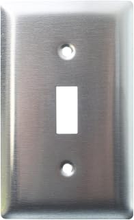 Pass & Seymour SS1 Toggle Switch Wall-Plate, 1-Gang, Stainless Steel