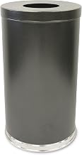 Witt Industries 35FTSVN Steel 35-Gallon Open Top Waste Receptacle with Plastic Liner, Round, 18" Diameter x 33" Height, Silver