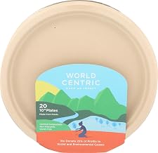World Centric Plate Fiber 10 Inch, 20 Count
