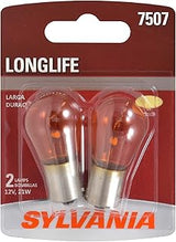 SYLVANIA 7507 Long Life Miniature - Bulb, Ideal for Turn Signal Applications (Contains 2 Bulbs)