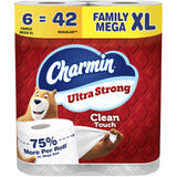 Ultra Strong Clean Touch Toilet Paper by Charmin – 6 Rolls (385 Sheets), Paper, White, Model P_15826