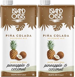 ISLAND OASIS Pina Colada Beverage Mix, 33.8 fl oz (1 Liter) Pack of 2