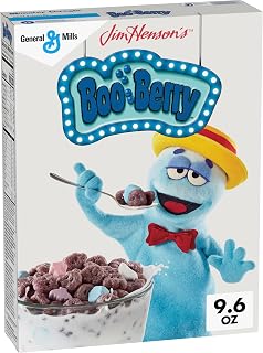 General Mills Boo Berry Cereal with Monster Marshmallows, Kids Breakfast Cereal, Halloween Limited Edition, 9.6 oz