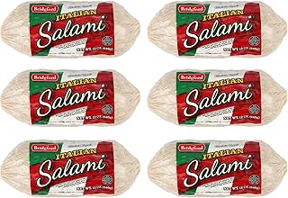 Bridgford Dry Italian Salami 12 oz Pack of 6 - Zero-Carb, Protein-Rich, Naturally Fermented, Shelf-Stable Charcuterie Meat - Ready to Slice & Serve for Sandwiches, Platters, or Snacks
