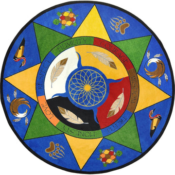 Spirit of Truth Rug by Joy Carpets – 7'7" (Round), Nylon, Multi Color, Model 1554E