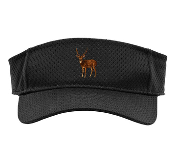 Chital Axis Deer Sport Sun Visor by Chital Axis Deer Lovers Shop – Polyester, Black